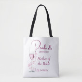 Pearls Prosecco Mutter des Brautparty Tasche (Vorderseite)