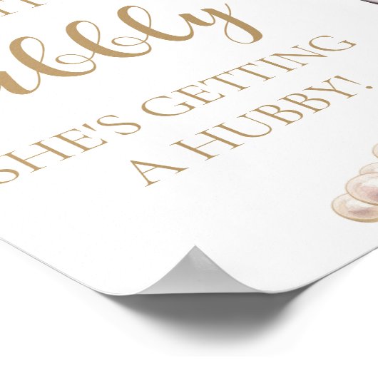 Pearls Prosecco Pop The Bubbly She's Getting Hubby Poster (Ecke)