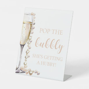Pearls Prosecco Pop The Bubbly She's Getting Hubby Sockelschild