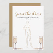 Pearls Prosecco rät das Dress Brautparty Game Einladung (Vorne/Hinten)