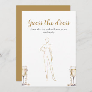 Pearls Prosecco rät das Dress Brautparty Game Einladung