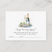 Pearls & Prosecco "Raten Sie wie viele Küsse?" Bri Begleitkarte (Vorderseite)