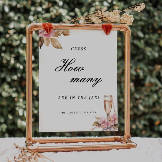 Pearls Prosecco schätzen, wie viele Brautparty-Zei Poster