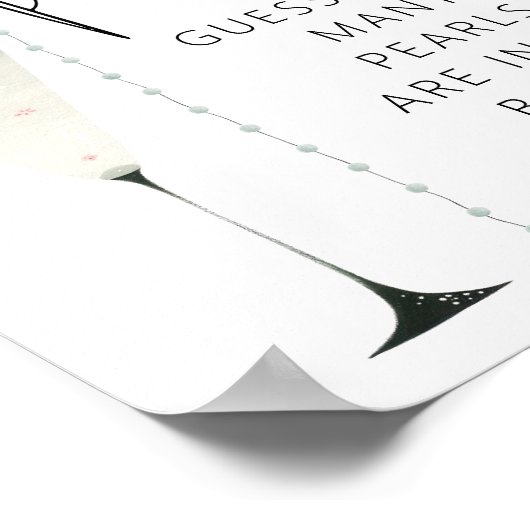 Pearls Prosecco schätzt, wie viele Brautparty-Spie Poster (Ecke)