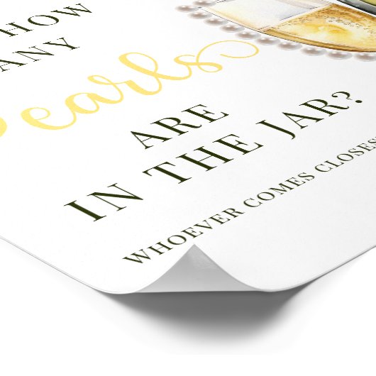 Pearls Prosecco schätzt, wie viele Brautparty-Spie Poster (Ecke)