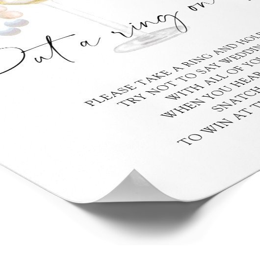 Pearls & Prosecco - Setzen Sie einen Ring auf das  Poster (Ecke)