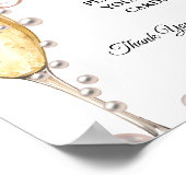 Pearls & Prosecco Verlasse Ihr Rezept-Brautparty Poster (Ecke)