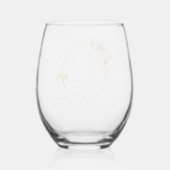 Pearls Prosecco Weinglas Ohne Stiel (Rückseite)