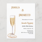 Pearls Prosecco zum Geburtstag (Vorderseite)