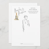 Pearls Raten Sie die Dress Brautparty Game Card Einladung (Vorne/Hinten)