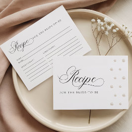 Pearls Recipe Card for the Bride to Be Begleitkarte