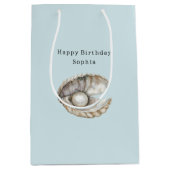 Pearls Shell Birthday Mittlere Geschenktüte (Vorderseite)