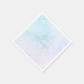 Pearls Shine Blue Pink Serviette (Ecke)