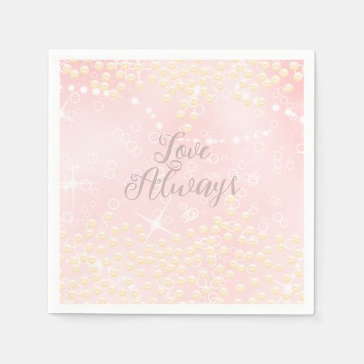 Pearls Shine Peach Serviette (Vorderseite)