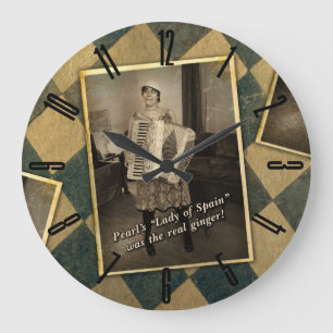 Pearl's The Real Ginger Große Wanduhr