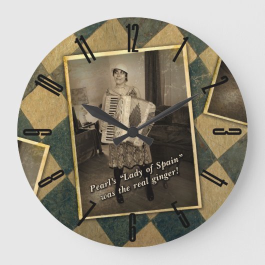 Pearl's The Real Ginger Große Wanduhr (Vorderseite)