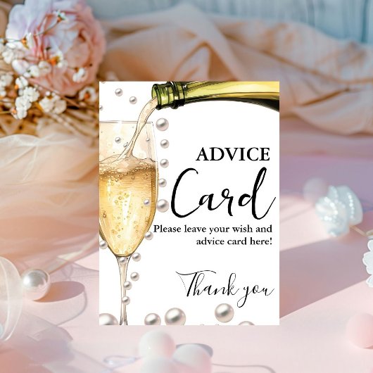 Pearls und Prosecco Advice Brautparty Sockelschild