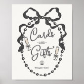 Pearls und Prosecco Black Bow Cards & Gifts Zeiche Poster (Vorne)