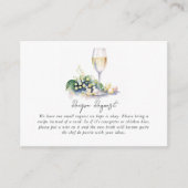 Pearls und Prosecco-Brautparty Begleitkarte (Vorderseite)