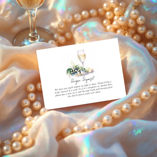 Pearls und Prosecco-Brautparty Begleitkarte