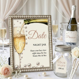 Pearls und Prosecco Brautparty Datum Ideen Untersc Poster