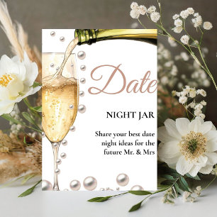 Pearls und Prosecco Brautparty Datum Ideen Untersc Sockelschild