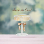 Pearls und Prosecco Brautparty Liebe ruft zu Acrylschild (Neutral)