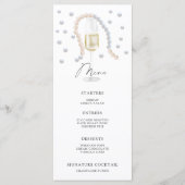 Pearls und Prosecco-Brautparty Menükarte (Vorderseite)