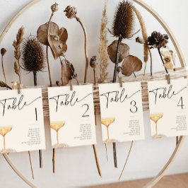 Pearls und Prosecco Brautparty Table Name Cards Einladung