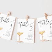 Pearls und Prosecco Brautparty Table Name Cards Einladung