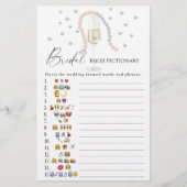 Pearls und Prosecco bridal emoji Pictionary game (Vorderseite)