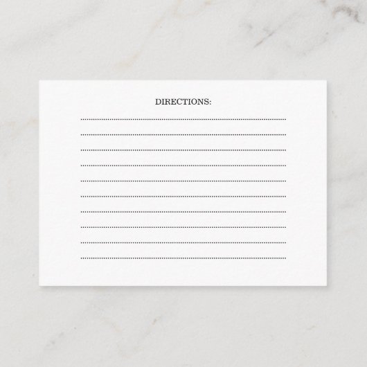 Pearls und Prosecco Themed Brautparty Rezept Begleitkarte (Rückseite)