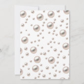 Pearls Wedding Brautparty Game Card Ankündigung (Rückseite)