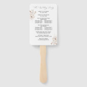 Pearls & White Floral Wedding Program Fächer (Rückseite)