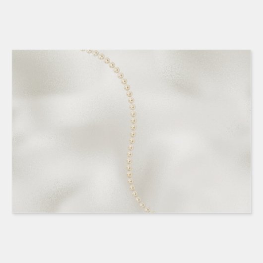 Pearls White Luxe Geschenkpapier Set (Vorderseite)