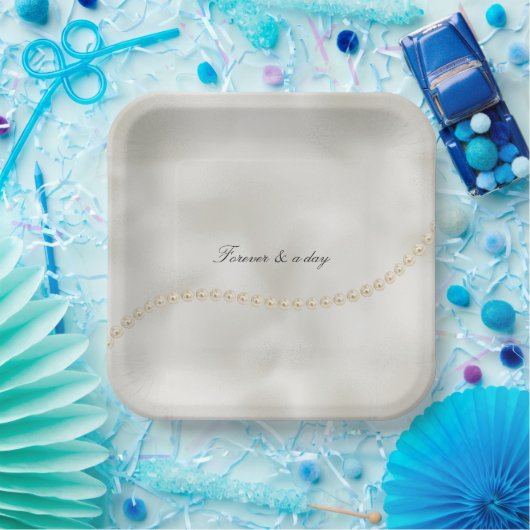 Pearls White Luxe Pappteller (Party)