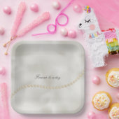 Pearls White Luxe Pappteller (Party)