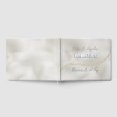 Pearls White Luxe Wedding Gästebuch (Voll)