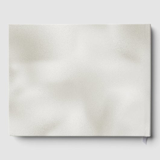 Pearls White Luxe Wedding Gästebuch (Rückseite)