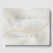 Pearls White Luxe Wedding Gästebuch (Vorderseite)