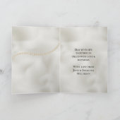 Pearls White Luxe Wedding Karte (Innenseite)
