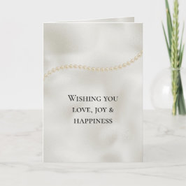 Pearls White Luxe Wedding Karte