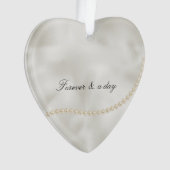 Pearls White Luxe Wedding Ornament (Vorderseite)