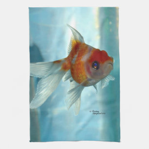 Pearlscale Goldfisch-Fische Geschirrtuch