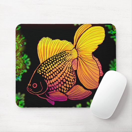 Pearlscale Goldfisch Mousepad (Mit Mouse)
