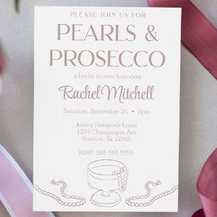 Pearlss & Prosecco Pink Bridal / Lebie Dusche Einladung