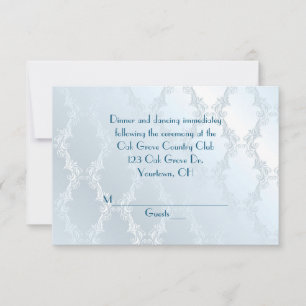Pearly Blue Damask UAWG Einladung