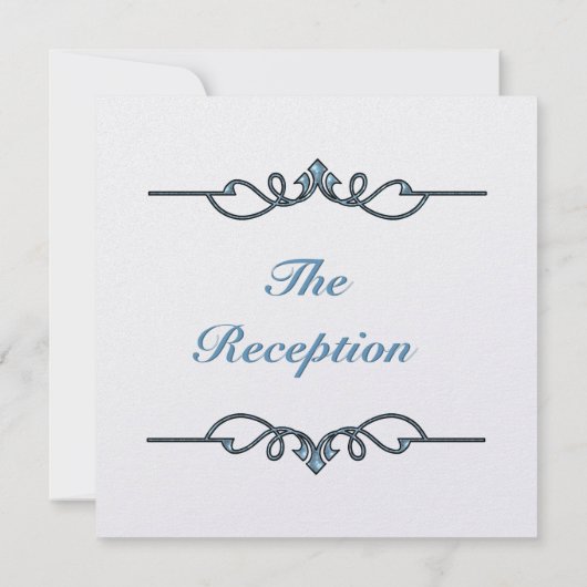 Pearly Blue (Einladung des Empfangs) Einladung (Rückseite)