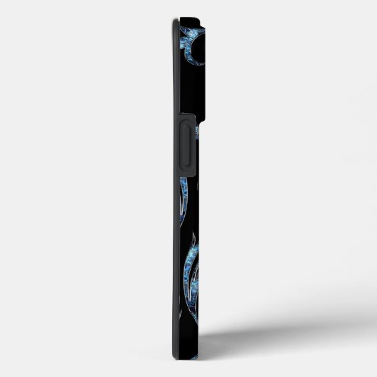 Pearly Blue Floral Case-Mate iPhone Hülle (Rückseite / Rechts)