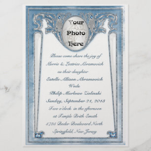 Pearly Blue - Foto (Einladung Hochzeit) Einladung